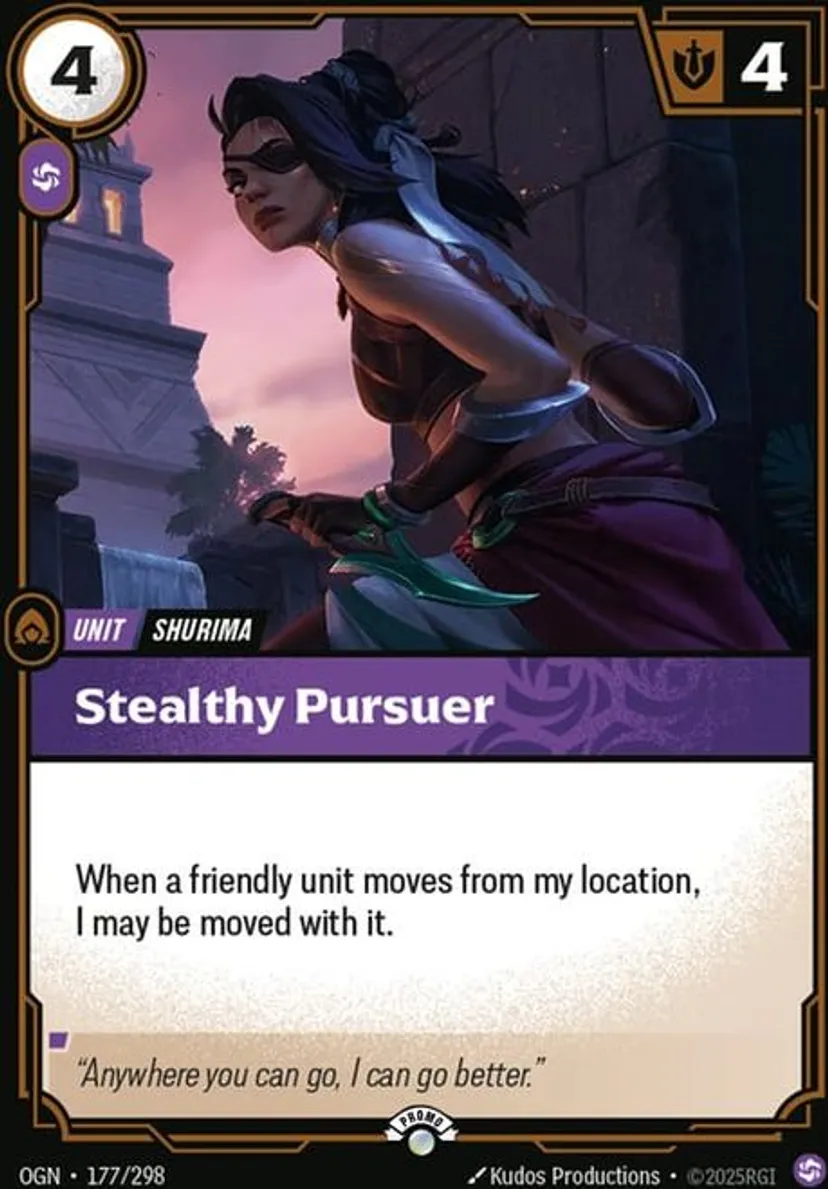 Stealthy Pursuer - OGN-177-p - Promotional Cards - Riftbound card